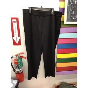 Dennis basso petite luxe crepe slim straight pull on pants black petite 1X